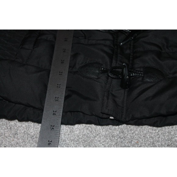 Women's XL Puffer Vest Jacket Black Quilted Sleeveless Zip and Button Up Lined - Picture 7 of 7